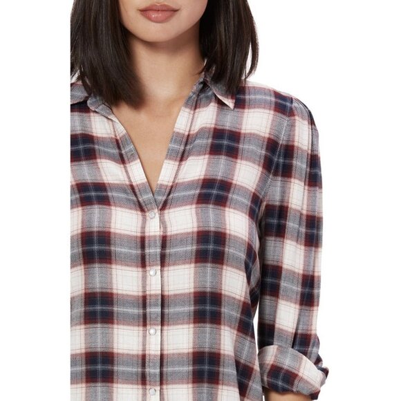 NWT Women's Paige L/S Enid Plaid Snap-Front Shirt Sz Large - Picture 6 of 12